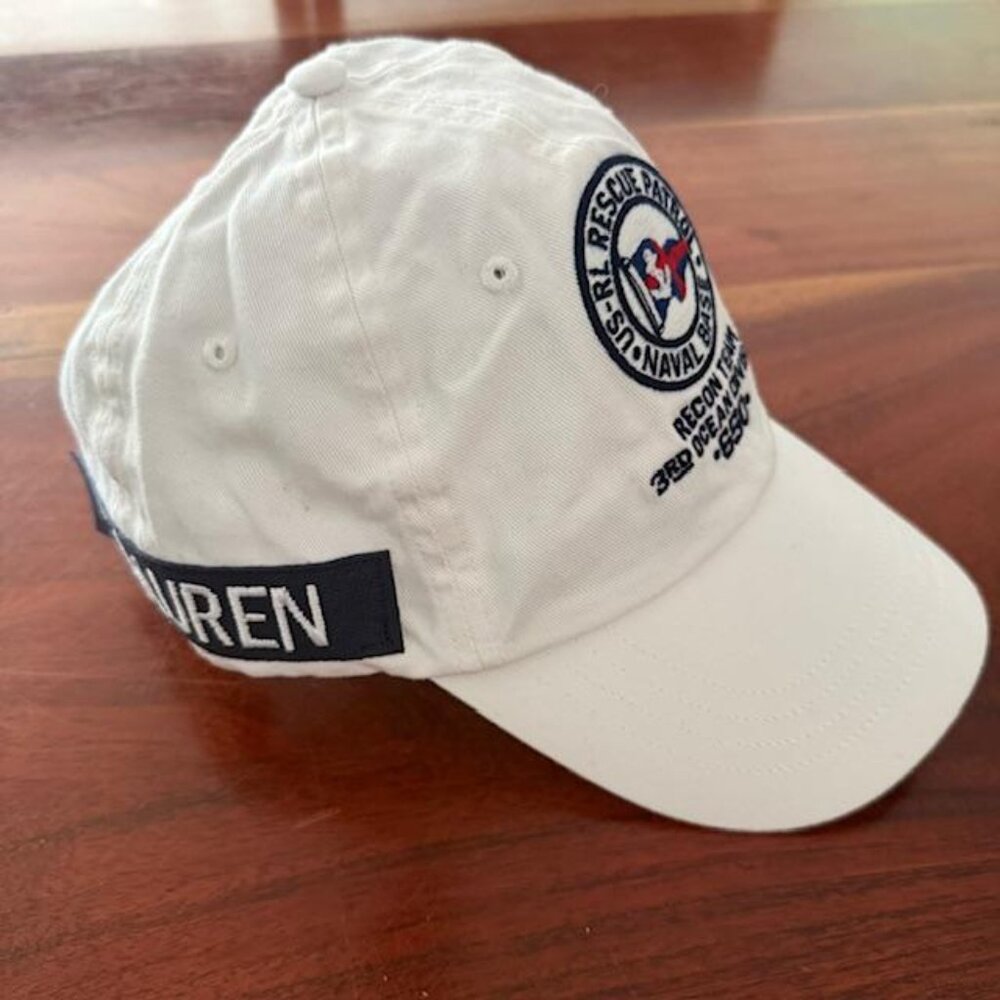 NWT POLO RALPH LAUREN 1 OF 1 USRL OCEAN DIVISION RESCUE NAME TAPE NAUTICAL CAP